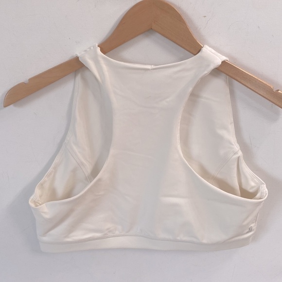 (A54) WE WORE WHAT Racerback Bra ONLY in Brushed Poly Ivory, Size Large, NWT - Picture 7 of 13